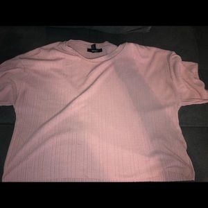 Pink Forever 21 crop top.